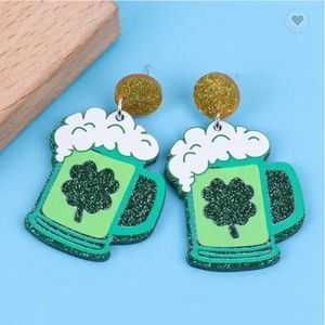 Pint of Beer for St Patricks Day Earrings